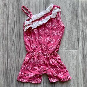 Kickee Pants Bicycles Diagonal Ruffle Romper